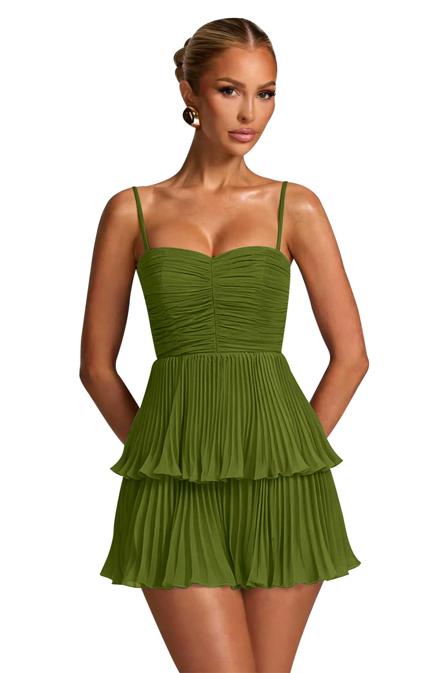 Chiffon Homecoming Dresses for Teens 2026 Spaghetti Straps Short Mini Dress A Line Formal Cocktail Party Prom Dress