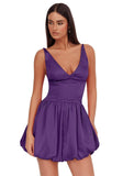 V Neck Satin Homecoming Dresses for Teens 2027 Short Prom Dress A-Line Backless Cocktail Party Gowns with Pockets