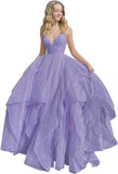 Women's Sparkly Tulle Prom Dress 2023 Long Ball Gown Spaghetti Straps Quinceanera Dress