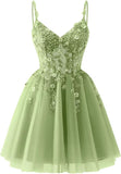 Lace Applique Tulle Homecoming Dresses for Teens Sparkly 3D Flower Short Prom Dress Sequin Quinceanera DAMA Dress