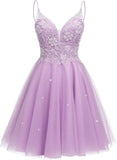 Sparkly Tulle Homecoming Dresses Short Lace Prom Dresses for Teens Mini Cocktail Dress