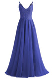 Lace Bridesmaid Dresses for Wedding with Slit Spaghetti Straps Chiffon Aline Formal Evening Party Gowns