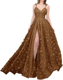 Sparkly Prom Dresses for Teens 2027 3D Butterfly Tulle Spaghetti Straps Long Slit Backless Party Gowns