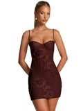 Spaghetti Straps Short Homecoming Dresses 2026 Mini Tight Embroidery Corset Prom Evening Cocktail Dress