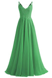 Lace Bridesmaid Dresses for Wedding with Slit Spaghetti Straps Chiffon Aline Formal Evening Party Gowns