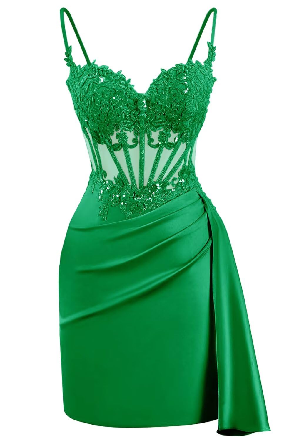 Lace Satin Homecoming Dresses for Teens 2027 Short Prom Dress Spaghetti Straps Corset Cocktail Formal Evening Gowns