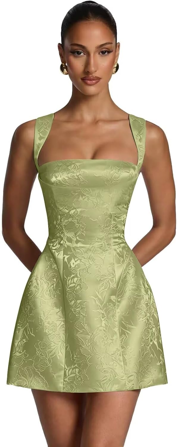 Kingbridal Jacquard Satin Homecoming Dresses for Teens 2026 A-Line Short Prom Cocktail Dress