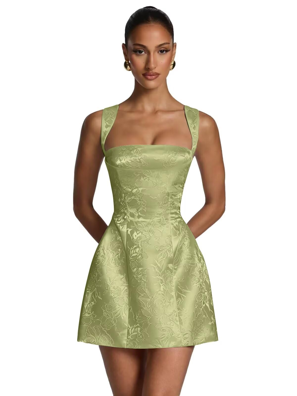 Kingbridal Jacquard Satin Homecoming Dresses for Teens 2026 A-Line Short Prom Cocktail Dress