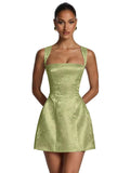 Kingbridal Jacquard Satin Homecoming Dresses for Teens 2026 A-Line Short Prom Cocktail Dress