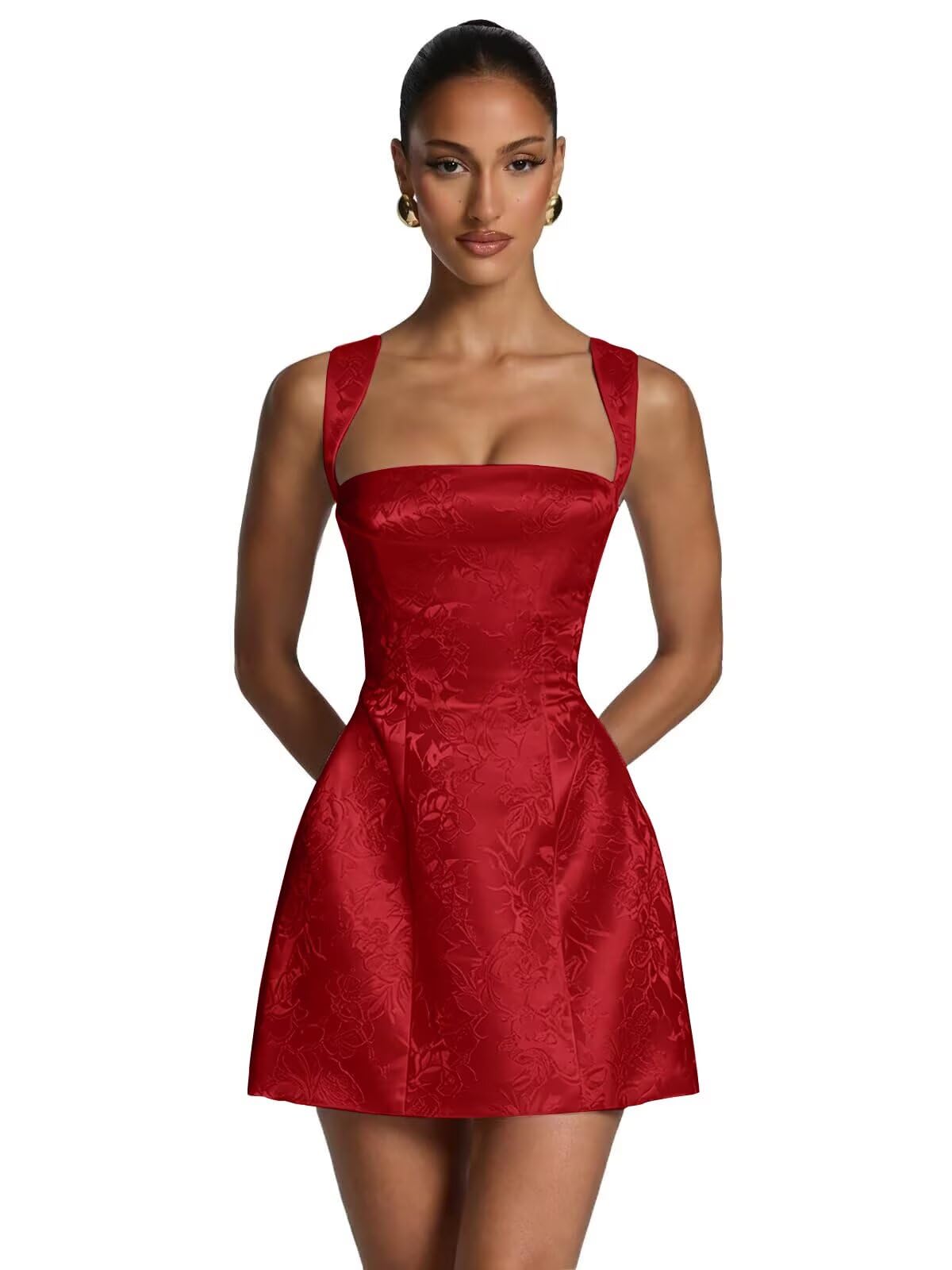 Kingbridal Jacquard Satin Homecoming Dresses for Teens 2026 A-Line Short Prom Cocktail Dress