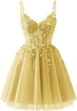Lace Applique Tulle Homecoming Dresses for Teens Sparkly 3D Flower Short Prom Dress Sequin Quinceanera DAMA Dress