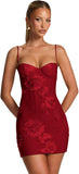 Spaghetti Straps Short Homecoming Dresses 2026 Mini Tight Embroidery Corset Prom Evening Cocktail Dress