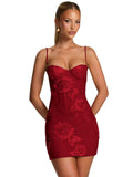Spaghetti Straps Short Homecoming Dresses 2026 Mini Tight Embroidery Corset Prom Evening Cocktail Dress