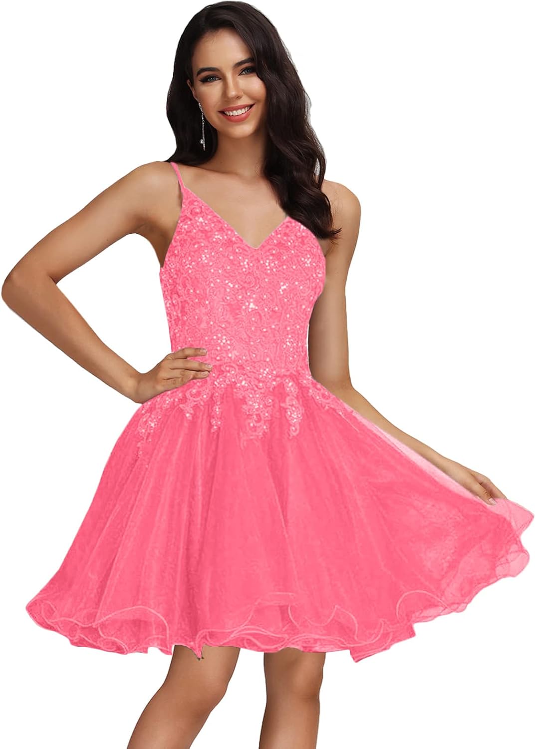 Tulle Homecoming Dresses Teens Lace Beaded Party Dress Juniors Short Prom Dresses