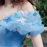 Tulle Ball Gown Cinderella's Off Shoulder Quinceanera Dress Wedding Dresses Evening Formal Gown