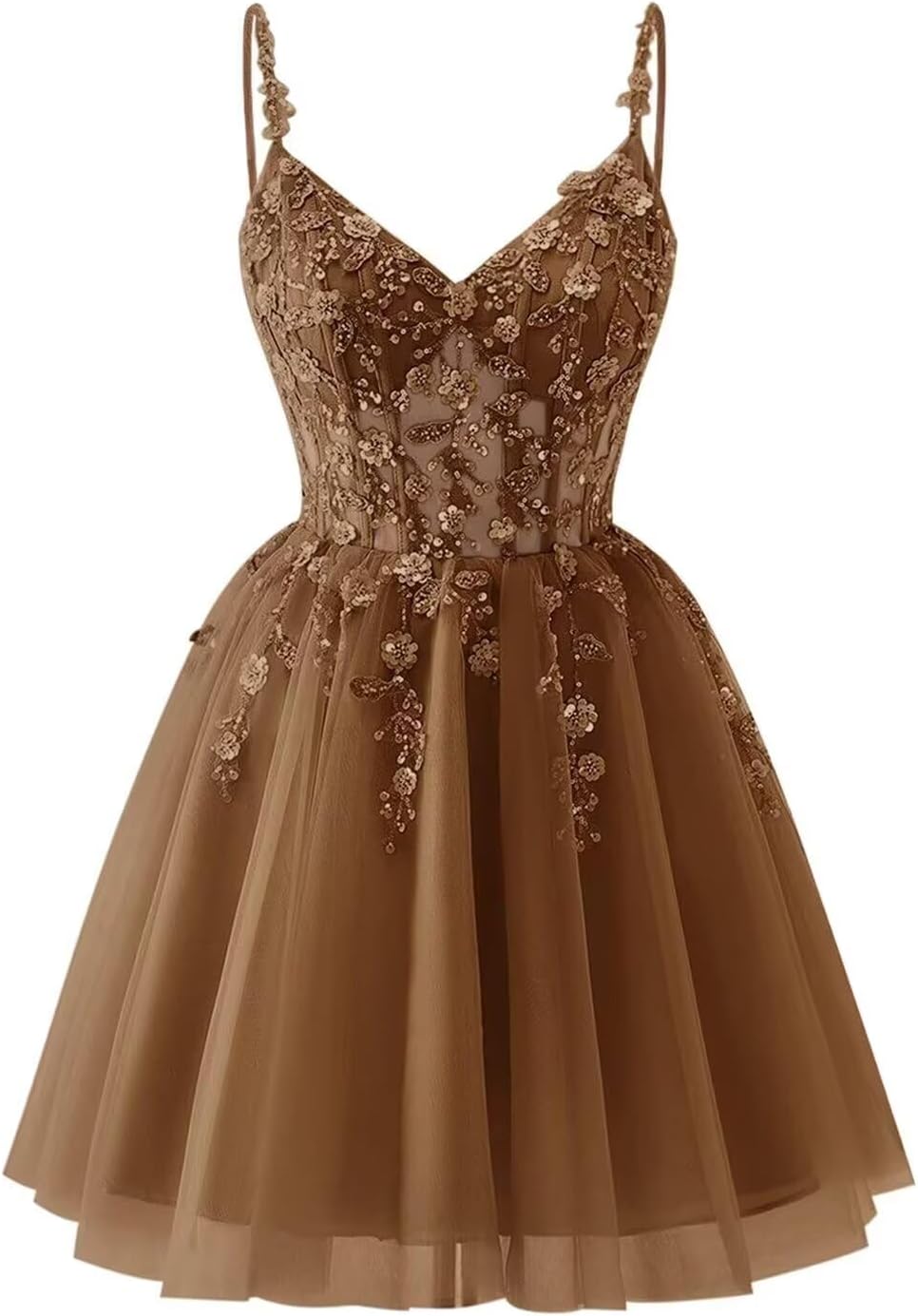 Lace Applique Tulle Homecoming Dresses for Teens Sparkly 3D Flower Short Prom Dress Sequin Quinceanera DAMA Dress