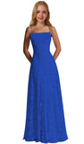 Lace Floral Junior Bridesmaid Dresses Long Spaghetti Strap Prom Dress for Teens Formal Gown Flower Girls Dress