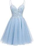 Sparkly Tulle Homecoming Dresses Short Lace Prom Dresses for Teens Mini Cocktail Dress