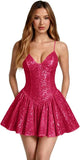 Kingbridal Spaghetti Straps Sequin Homecoming Dresses for Teens 2026 Short Prom Cocktail Dress