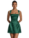 Kingbridal Jacquard Satin Homecoming Dresses for Teens 2026 A-Line Short Prom Cocktail Dress