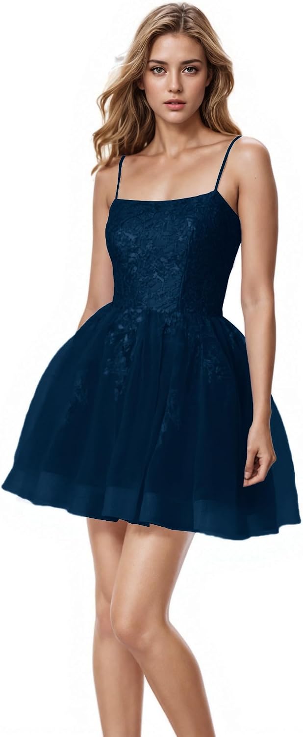 Tulle Homecoming Dresses Teens Lace Beaded Party Dress Juniors Short Prom Dresses