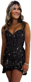 Sequin Homecoming Dresses 2027 Strapless Corset Ruffle Mermaid Short Prom Cocktail Dress