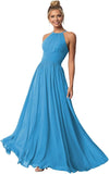 Women's Halter Bridesmaid Dresses Long Chiffon Formal Dresses Evening Party Dress 2026