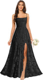 Women’s Ruffled Bridesmaid Dresses Scoop Neck Floral Chiffon Formal Dress Wrap Pleated Wedding Guest Dress