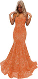 Women's Strapless Sequin Prom Dresses with Train Criss-Cross Mermaid Long Formal Evening Gowns