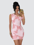 Tulle Floral Homecoming Dresses for Teens 2026 Short Lace One Shoulder Prom Evening Cocktail Dress