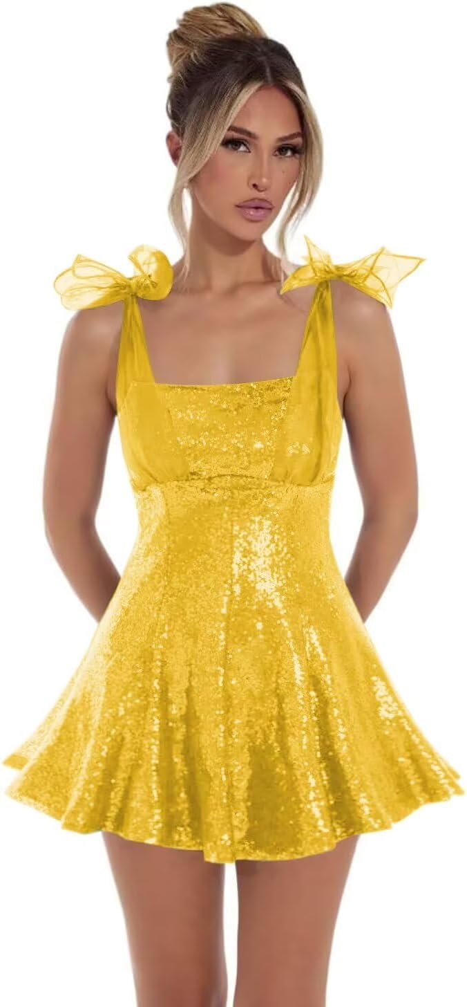 Spaghetti Straps Sequin Homecoming Dresses for Teens Short Prom Dress Sparkly A-Line Cocktail Party Gowns