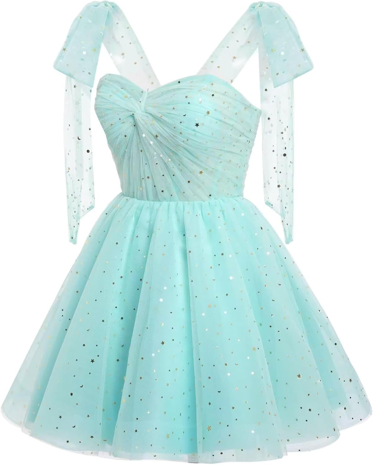 Sparkly Strarry Tulle Homecoming Dresses for Teens 2027 A Line Short Cocktail Party Gowns