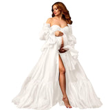 Tulle Maternity Dresses for Photoshoot Long Puffy Bridal Lingeria Robe Pregnancy Gowns Bathgown BabyShower Dress