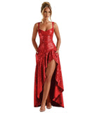 Sequin Prom Dresses with Slit 2026 Spaghetti Straps V Neck Corset A Line Formal Dress