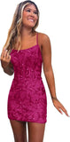 Sparkly Sequin Homecoming Dresses for Teens Short Tight Prom Cocktail Party Gown