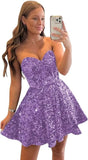 Sequin Short Homecoming Dresses for Teens Sparkly A Line Prom Dress Tight Cocktail Dresses Evening Gown with Pocket