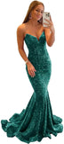 Vestido de fiesta con tirantes finos y lentejuelas, vestido de noche de sirena brillante con abertura, vestidos largos para mujer 2024 