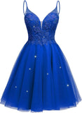 Sparkly Tulle Homecoming Dresses Short Lace Prom Dresses for Teens Mini Cocktail Dress