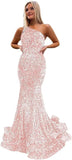 Women's Strapless Sequin Prom Dresses with Train Criss-Cross Mermaid Long Formal Evening Gowns