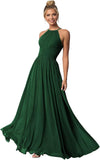 Women's Halter Bridesmaid Dresses Long Chiffon Formal Dresses Evening Party Dress 2026