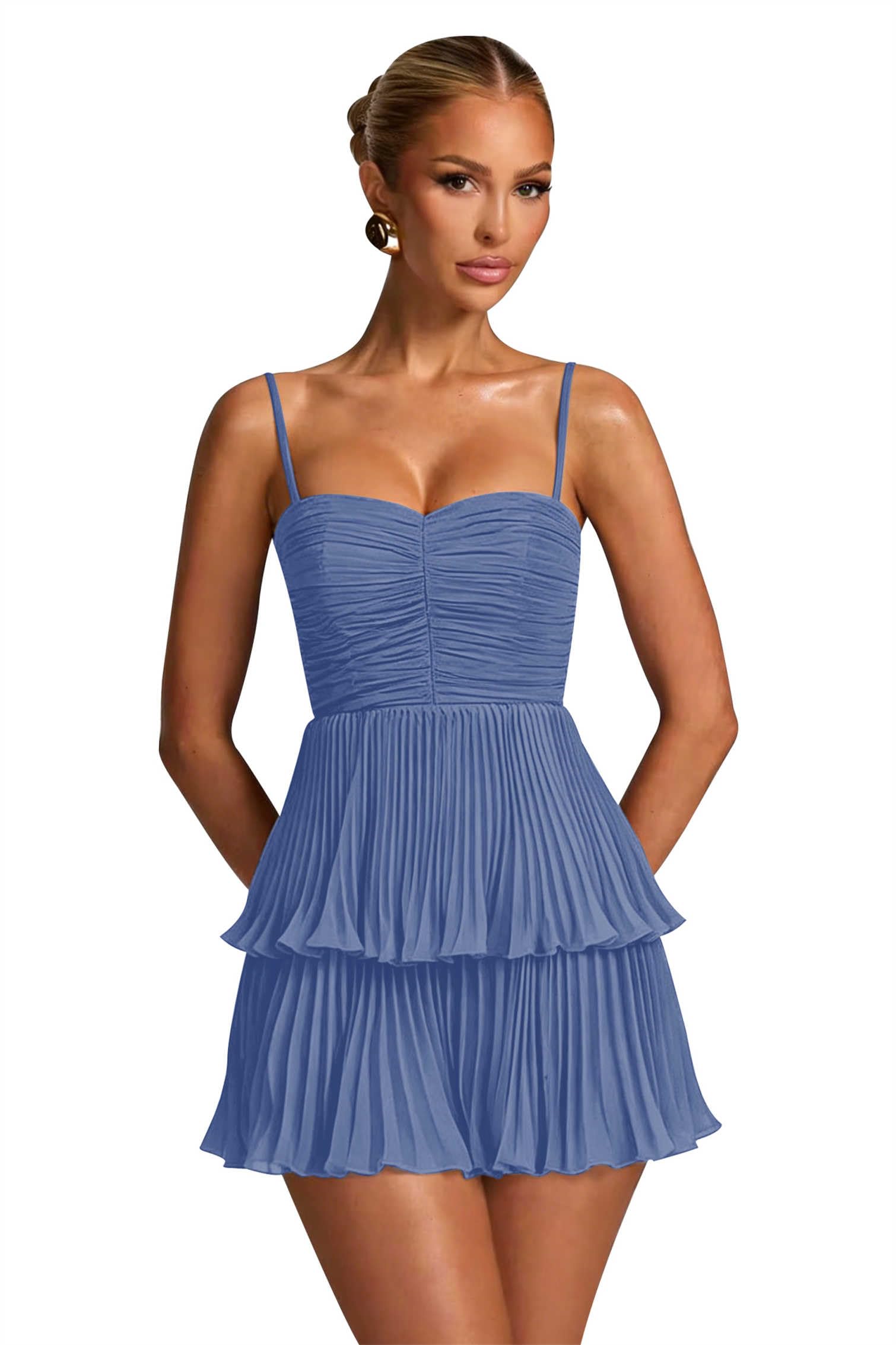 Chiffon Homecoming Dresses for Teens 2026 Spaghetti Straps Short Mini Dress A Line Formal Cocktail Party Prom Dress