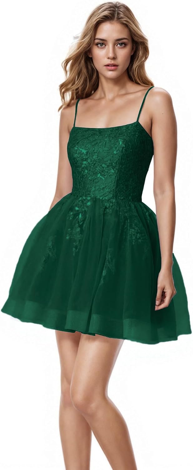 Tulle Homecoming Dresses Teens Lace Beaded Party Dress Juniors Short Prom Dresses