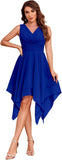 Women's Short Bridesmaid Dresses 2025 V Neck Ruched Chiffon Formal Cocktail Party Dress