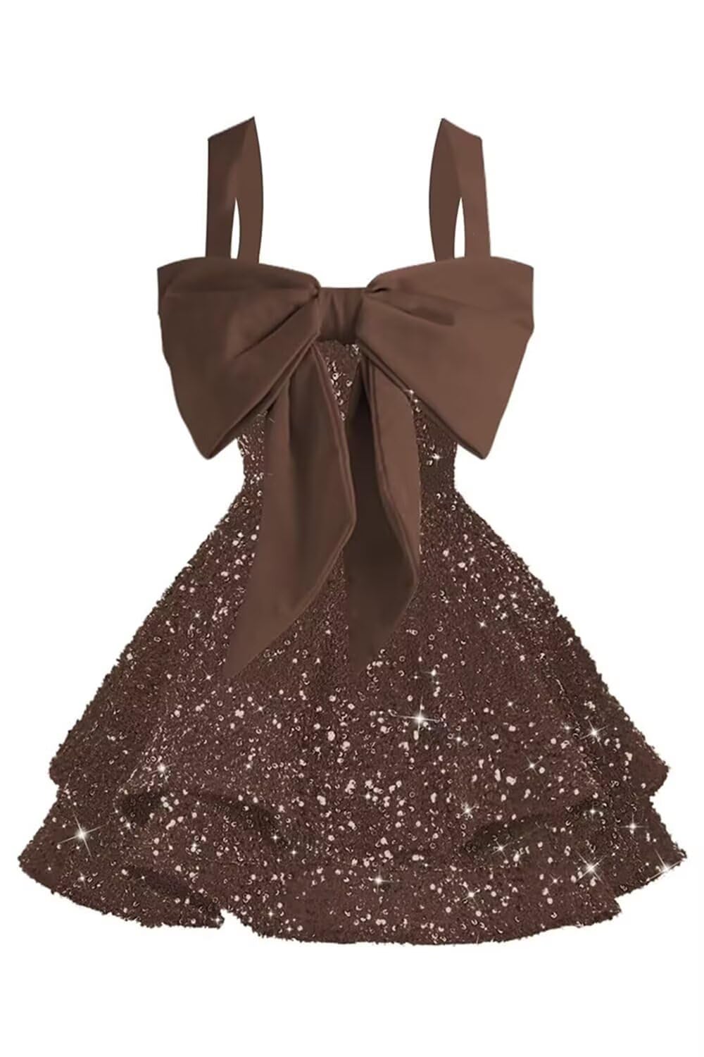 Sparkly Tiered Sequin Flower Girl Dress Spaghetti Straps Short Birthday Pageant Formal Mini Dresses