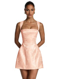 Kingbridal Jacquard Satin Homecoming Dresses for Teens 2026 A-Line Short Prom Cocktail Dress