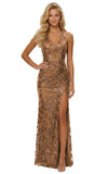 Women's Sequin Halter Prom Dresses with Split Long Mermaid Ruched Formal Evening Gowns 2026
