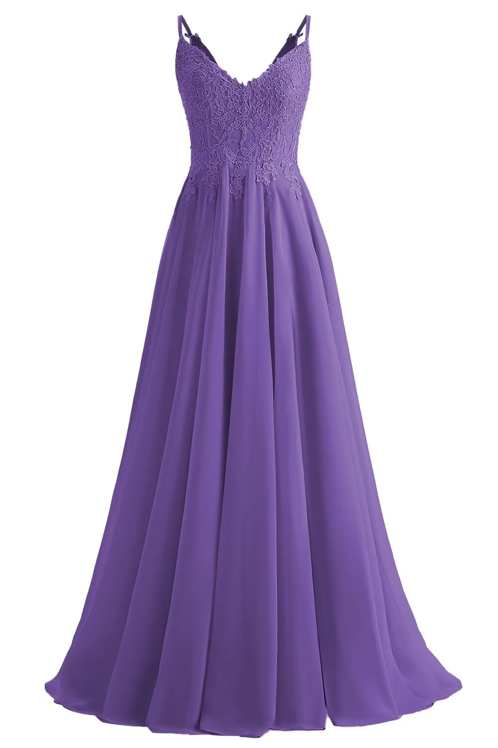 Lace Bridesmaid Dresses for Wedding with Slit Spaghetti Straps Chiffon Aline Formal Evening Party Gowns