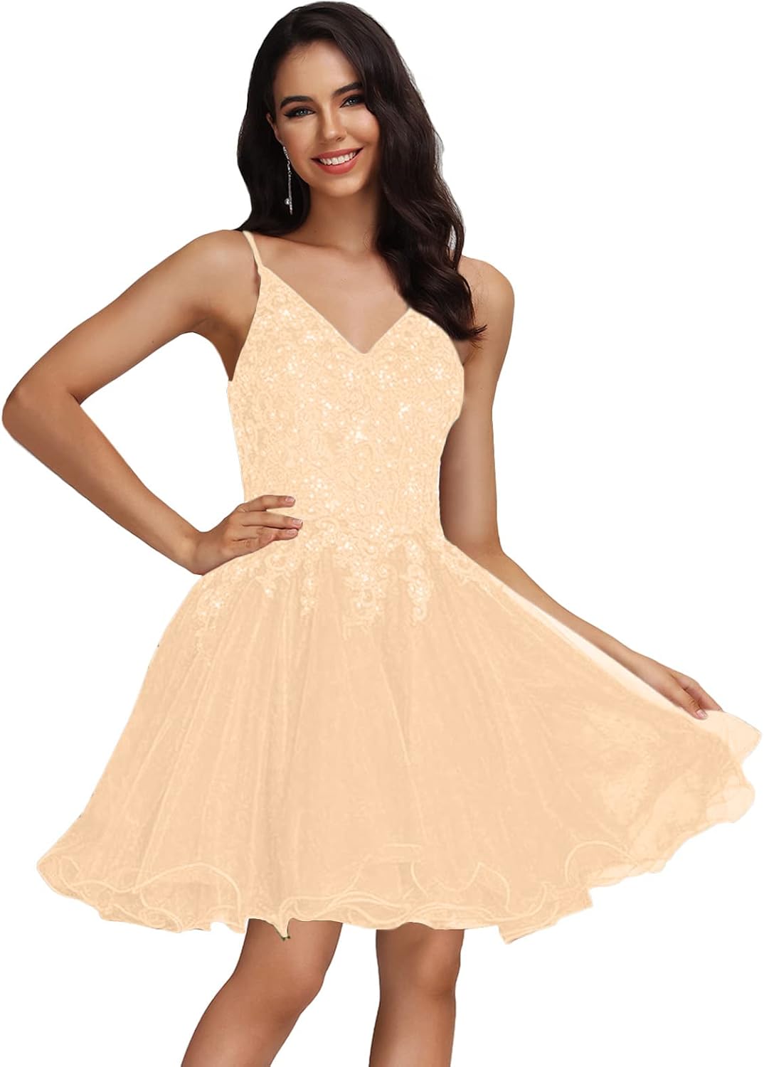 Tulle Homecoming Dresses Teens Lace Beaded Party Dress Juniors Short Prom Dresses