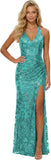 Women's Sequin Halter Prom Dresses with Split Long Mermaid Ruched Formal Evening Gowns 2026