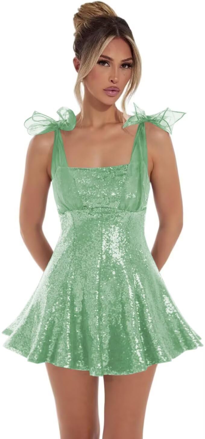 Spaghetti Straps Sequin Homecoming Dresses for Teens Short Prom Dress Sparkly A-Line Cocktail Party Gowns